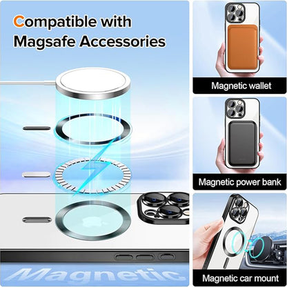 MagSafe Case for Apple iPhone 16 Pro, Techsuit, Luxury Crystal, Gold