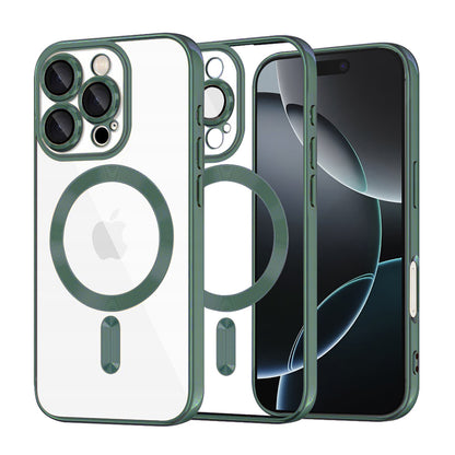 MagSafe Case for Apple iPhone 16 Pro, Techsuit, Luxury Crystal, Dark Green