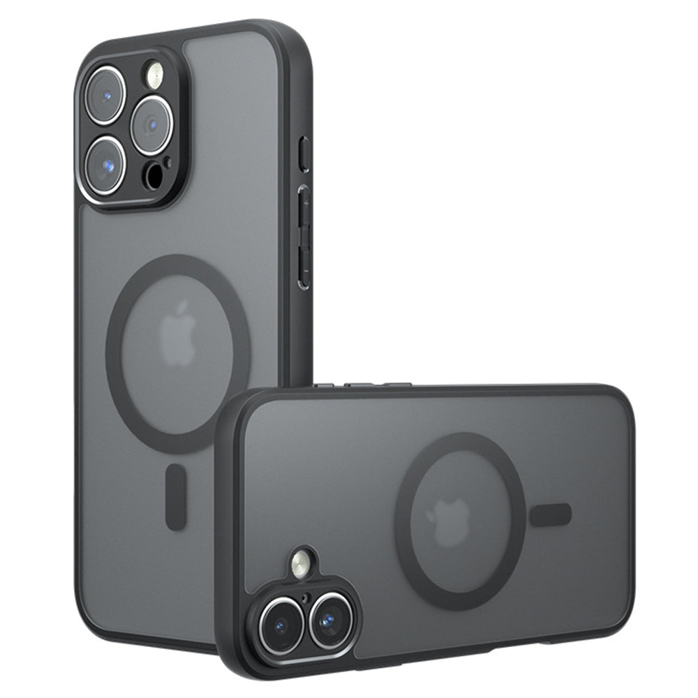 MagSafe pouzdro pro Apple iPhone 16 Pro, Techsuit, PureFrost, Černá saténová