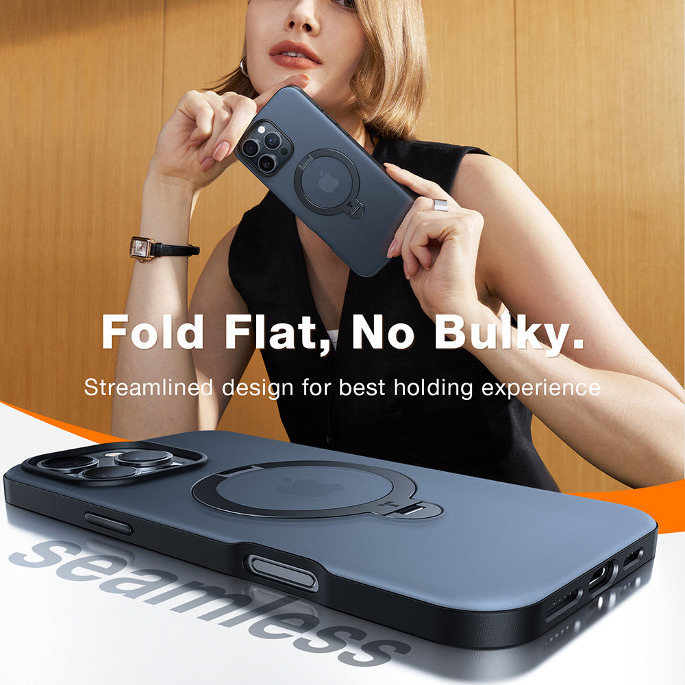 Pouzdro MagSafe pro Apple iPhone 16 Pro, Torras, Ostand Spin, Průhledné