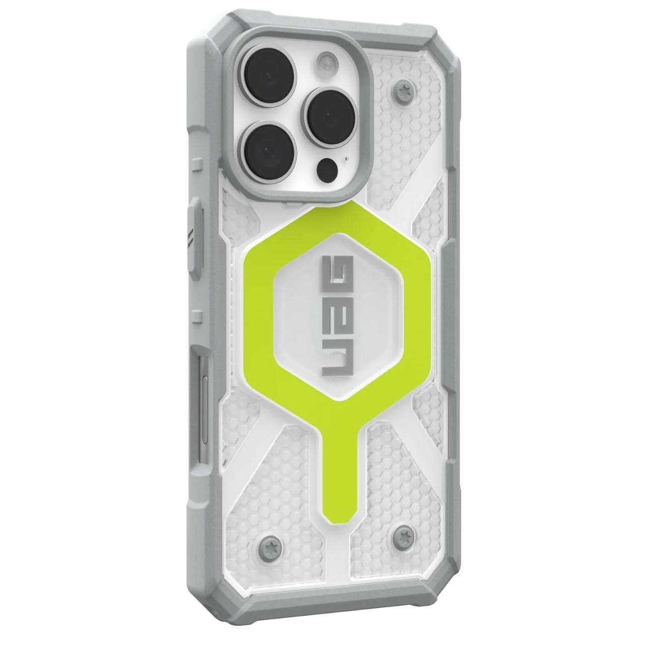 MagSafe pouzdro pro Apple iPhone 16 Pro, Urban Armor Gear, Pathfinder Clear, Zelené