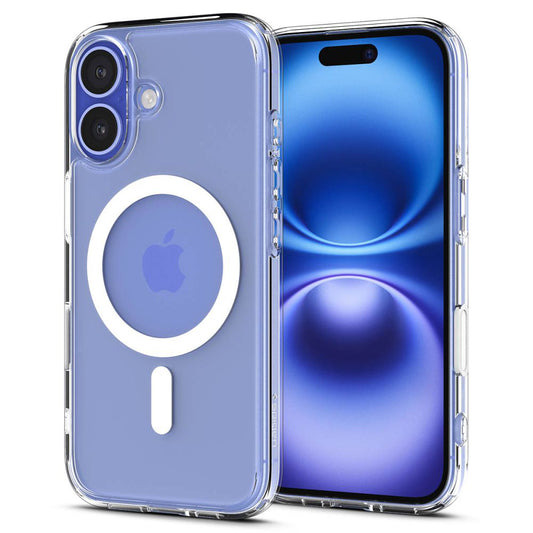 Pouzdro MagSafe pro Apple iPhone 16, Spigen, Ultra Hybrid T, Bílá ACS09073