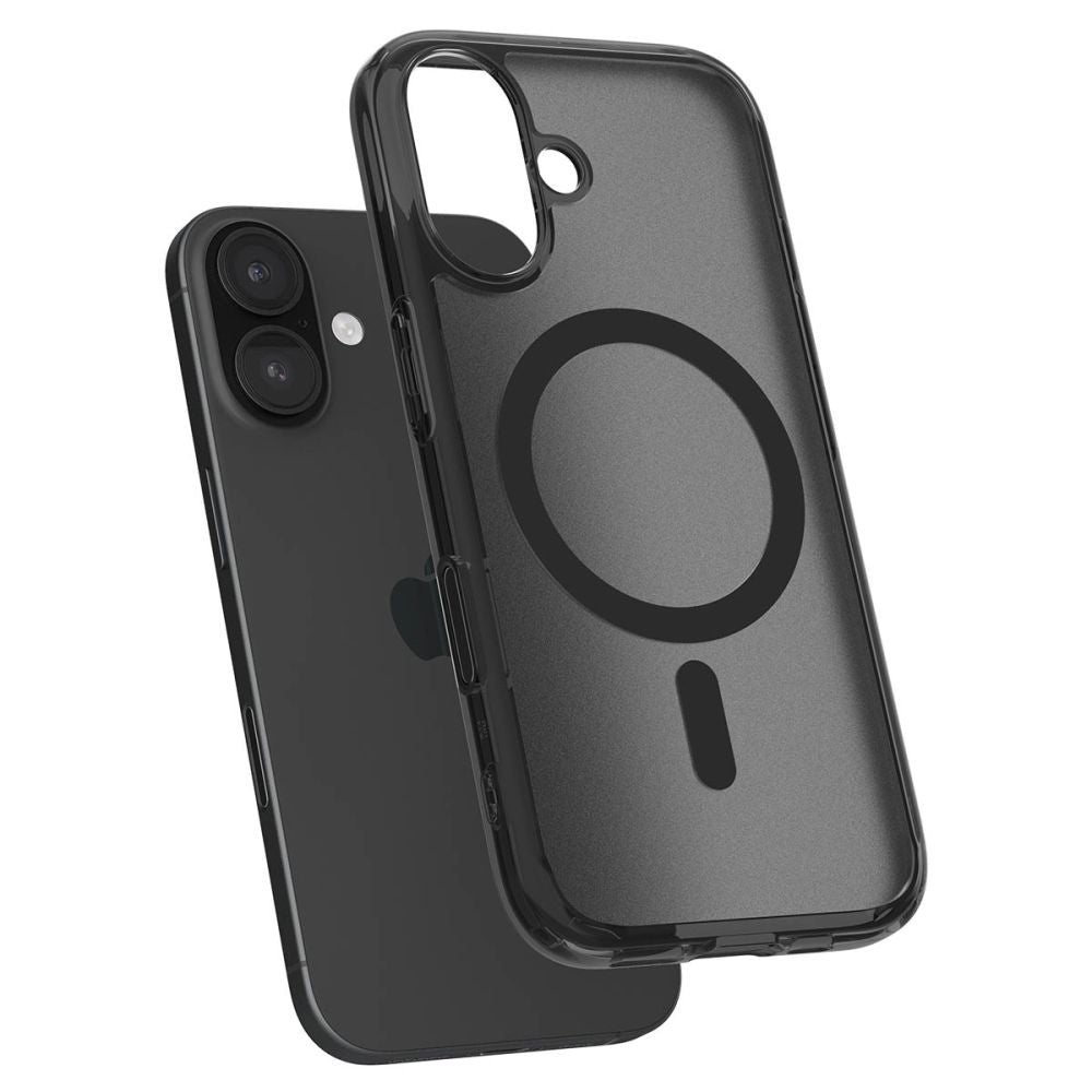 Pouzdro MagSafe pro Apple iPhone 16, Spigen, Ultra Hybrid T, Saténově černé ACS09074