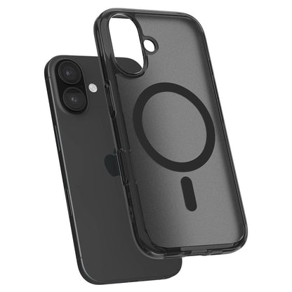 Pouzdro MagSafe pro Apple iPhone 16, Spigen, Ultra Hybrid T, Saténově černé ACS09074