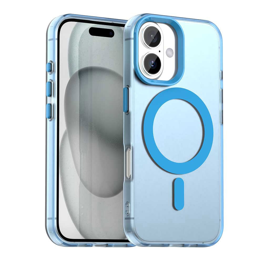 MagSafe pouzdro pro Apple iPhone 16, Techsuit, CandyCase, modré