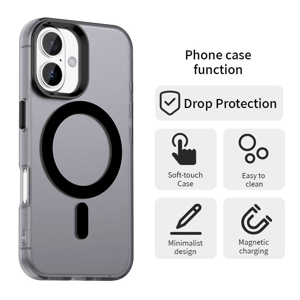 MagSafe pouzdro pro Apple iPhone 16, Techsuit, CandyCase, černé