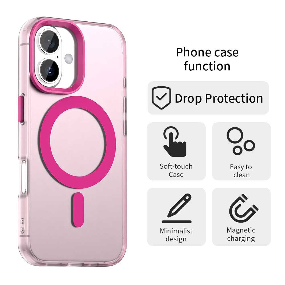 MagSafe pouzdro pro Apple iPhone 16, Techsuit, CandyCase, Růžová