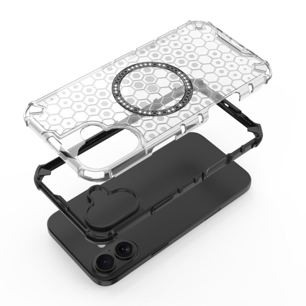 MagSafe pouzdro pro Apple iPhone 16, Techsuit, HoneyComb Shield, černé