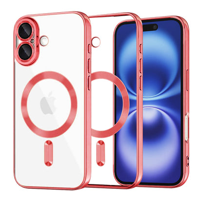 MagSafe pouzdro pro Apple iPhone 16, Techsuit, Luxury Crystal, červené
