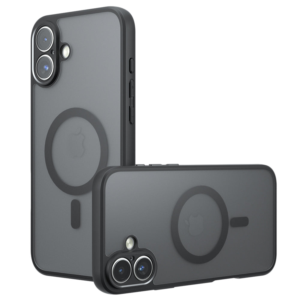 MagSafe pouzdro pro Apple iPhone 16, Techsuit, PureFrost, Černá saténová