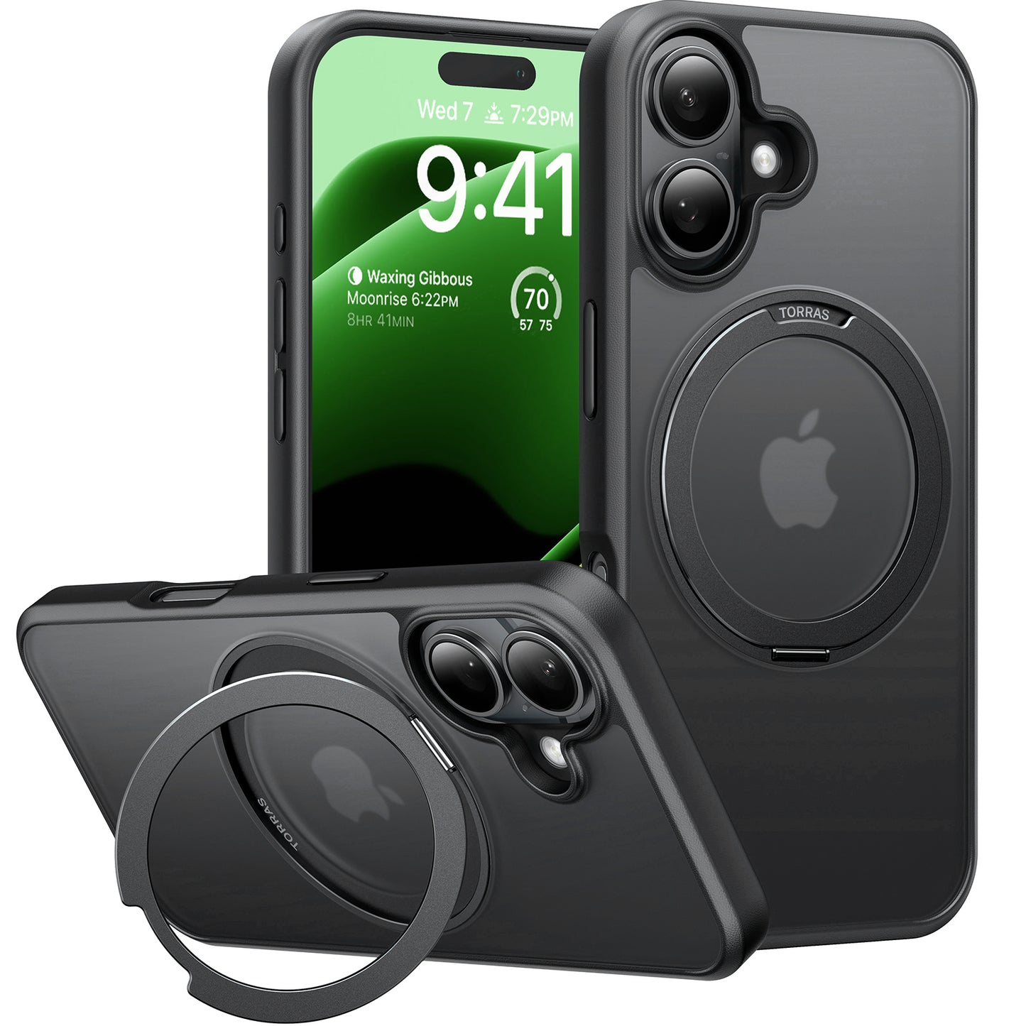 Pouzdro MagSafe pro Apple iPhone 16, Torras, Ostand Pro, Černá