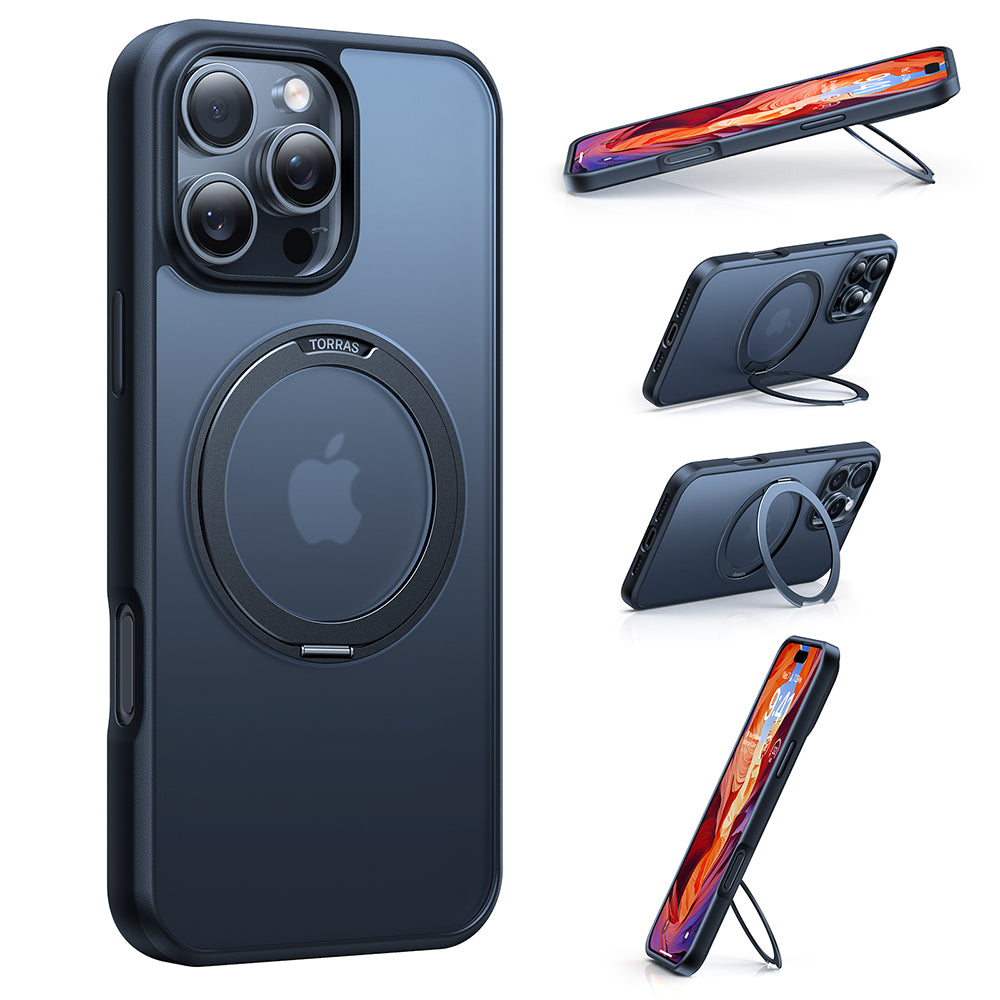 Pouzdro MagSafe pro Apple iPhone 16, Torras, Ostand Pro, Černá