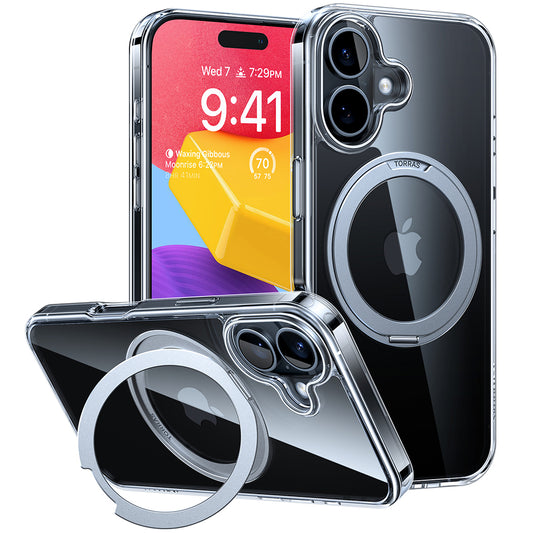 Pouzdro MagSafe pro Apple iPhone 16, Torras, Ostand Pro, Průhledné