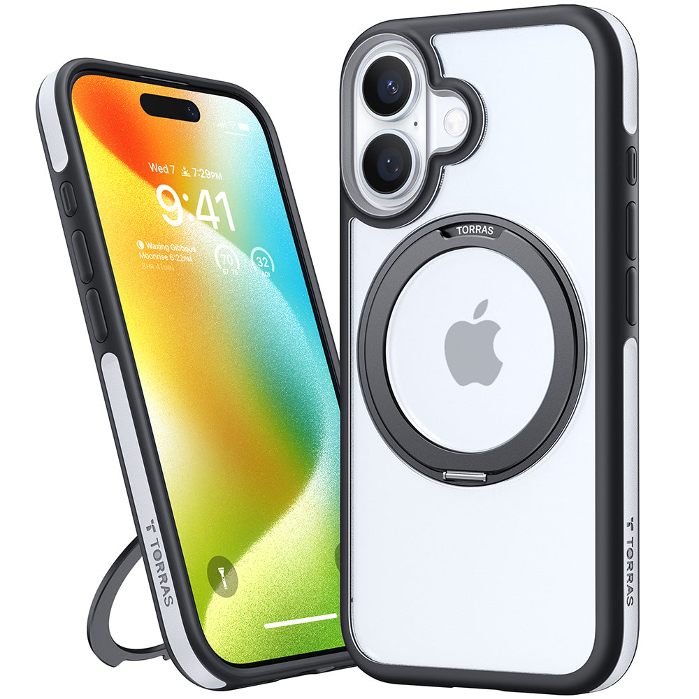 Pouzdro MagSafe pro Apple iPhone 16, Torras, Ostand R Fusion, Černá
