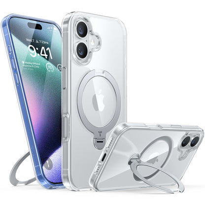 Pouzdro MagSafe pro Apple iPhone 16, Torras, Ostand Spin, Průhledné