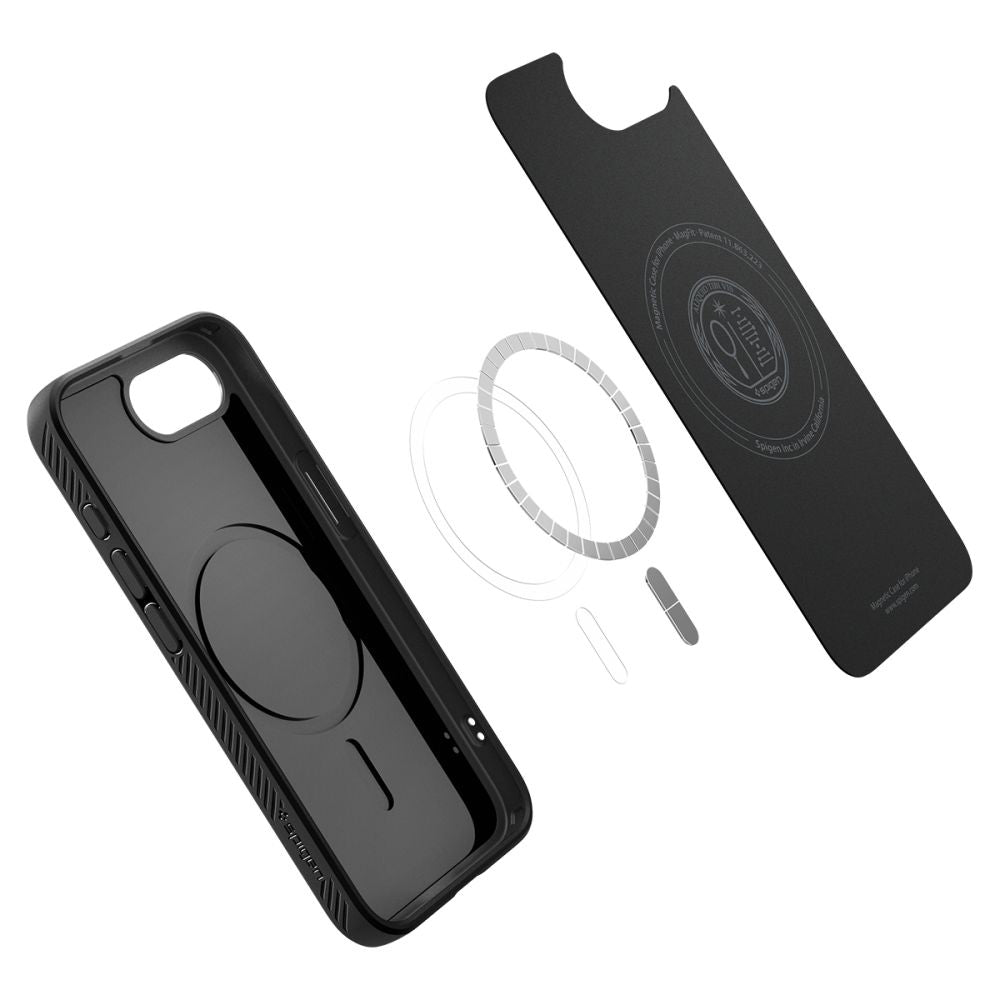 MagSafe pouzdro pro Apple iPhone 17e / 16e, Spigen, Liquid Air, matná černá