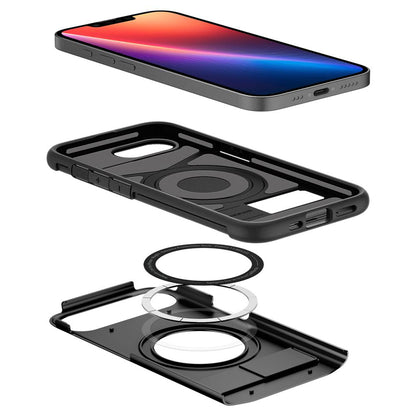 Pouzdro MagSafe pro Apple iPhone 17e / 16e, Spigen, Slim Armor, Černá
