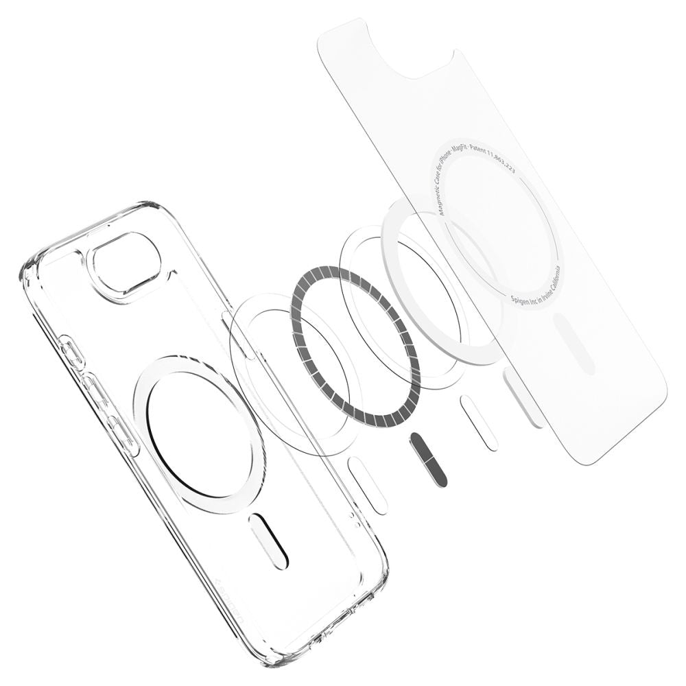 Pouzdro MagSafe pro Apple iPhone 17e / 16e, Spigen, Ultra Hybrid, Saténově bílé