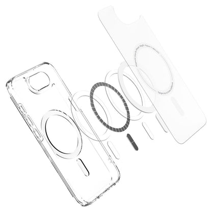 Pouzdro MagSafe pro Apple iPhone 17e / 16e, Spigen, Ultra Hybrid, Saténově bílé