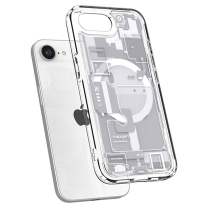 Pouzdro MagSafe pro Apple iPhone 17e / 16e, Spigen, Ultra Hybrid Zero One, Bílá