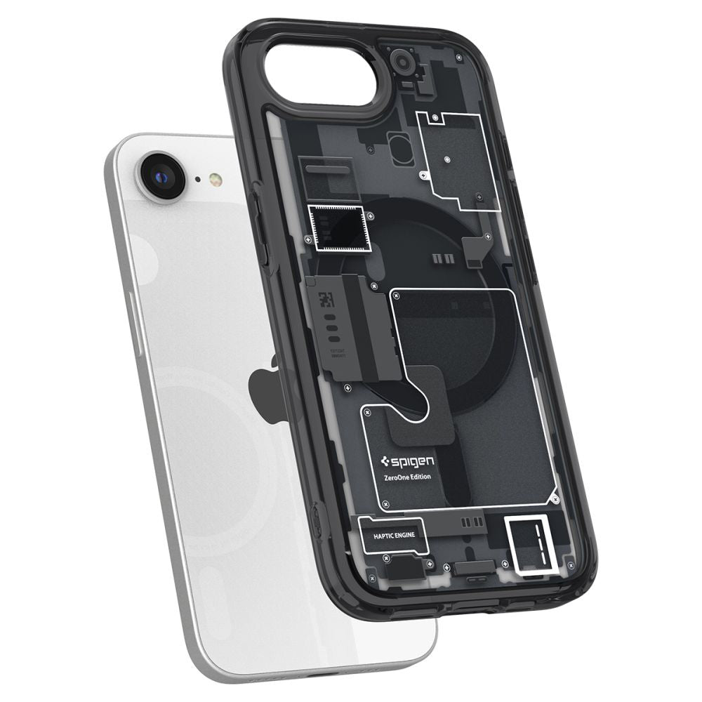 Pouzdro MagSafe pro Apple iPhone 17e / 16e, Spigen, Ultra Hybrid Zero One, Černé