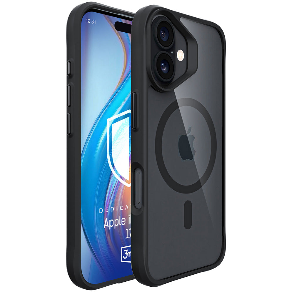 Pouzdro MagSafe pro Apple iPhone 17, 3MK, Satin Armor, Černá