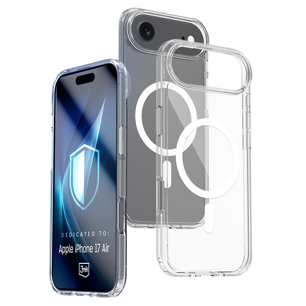Pouzdro MagSafe pro Apple iPhone 17 Air, 3MK, Armor MagCase, Průhledné