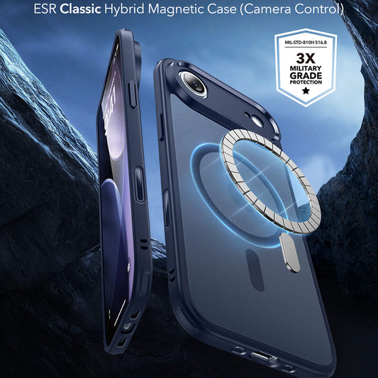Pouzdro MagSafe pro Apple iPhone 17 Air, ESR, Classic Hybrid, Saténově modrá