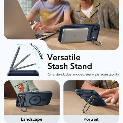 Pouzdro MagSafe pro Apple iPhone 17 Air, ESR, Classic Hybrid Kickstand, Saténově modrá