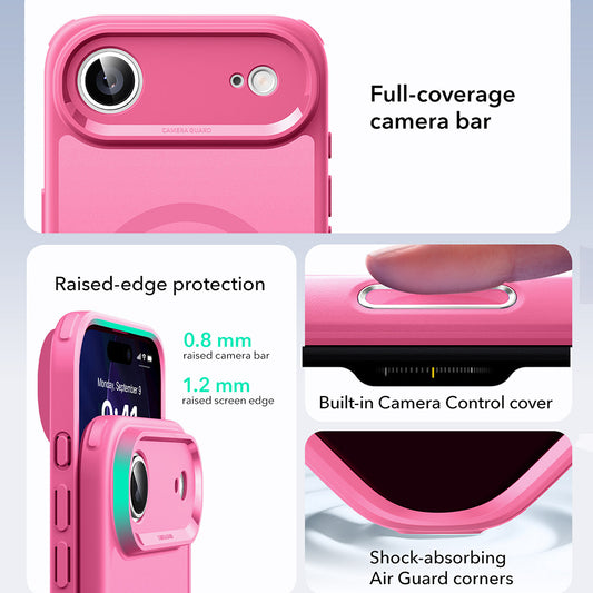 Pouzdro MagSafe pro Apple iPhone 17 Air, ESR, Classic Hybrid, Saténově růžová