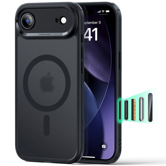 Pouzdro MagSafe pro Apple iPhone 17 Air, ESR, Classic Hybrid, Saténově černé