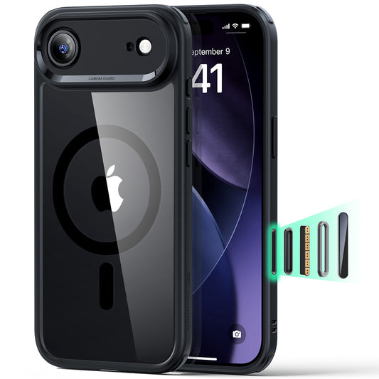 Pouzdro MagSafe pro Apple iPhone 17 Air, ESR, Classic Hybrid, Černě průhledné