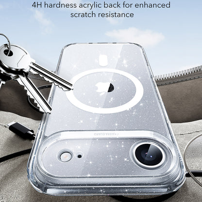 Pouzdro MagSafe pro Apple iPhone 17 Air, ESR, Classic Hybrid Shimmer, Průhledné