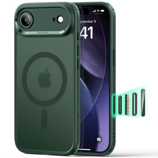 Pouzdro MagSafe pro Apple iPhone 17 Air, ESR, Classic Hybrid, Saténově zelená