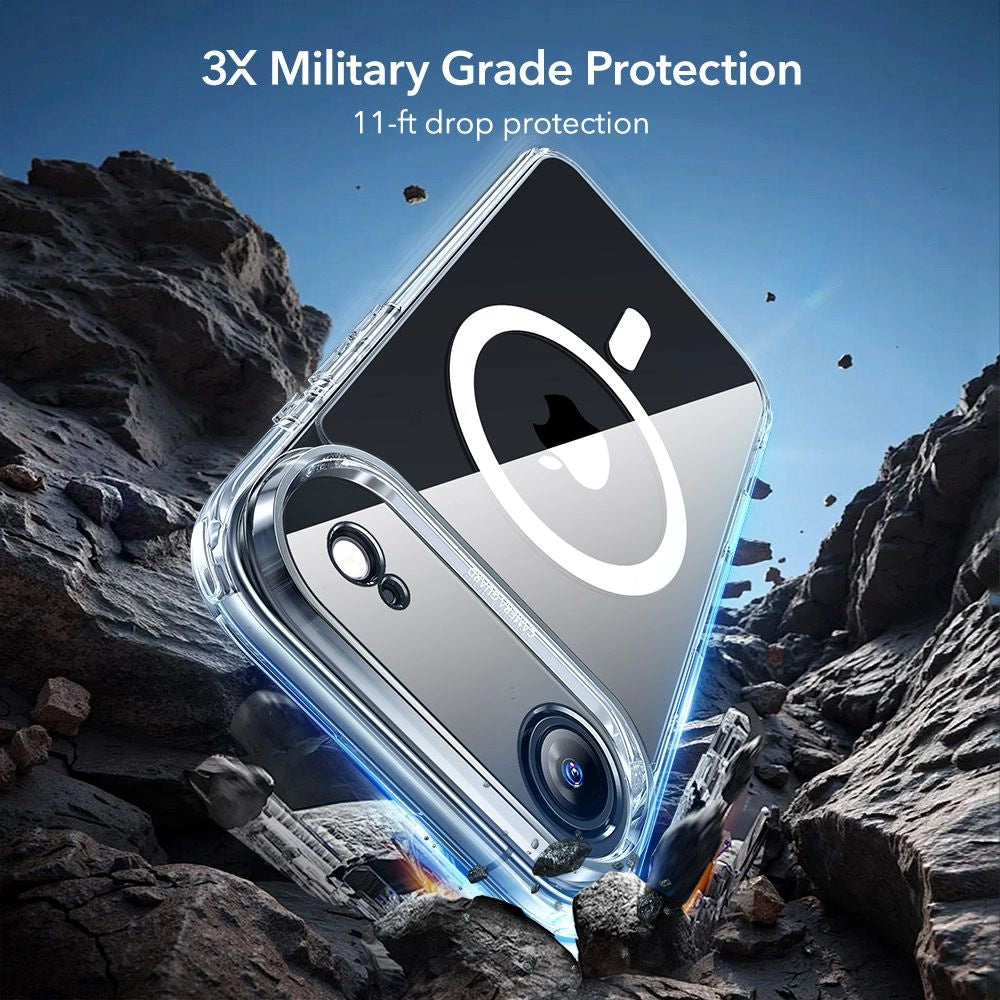 Pouzdro MagSafe pro Apple iPhone 17 Air, ESR, Classic Hybrid se Screen Protector, Průhledné