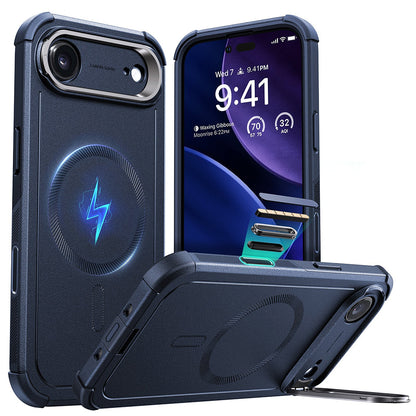 Pouzdro MagSafe pro Apple iPhone 17 Air, ESR, Cyber Armor Kickstand, Modrá