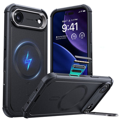 Pouzdro MagSafe pro Apple iPhone 17 Air, ESR, Cyber Armor Kickstand, Černá