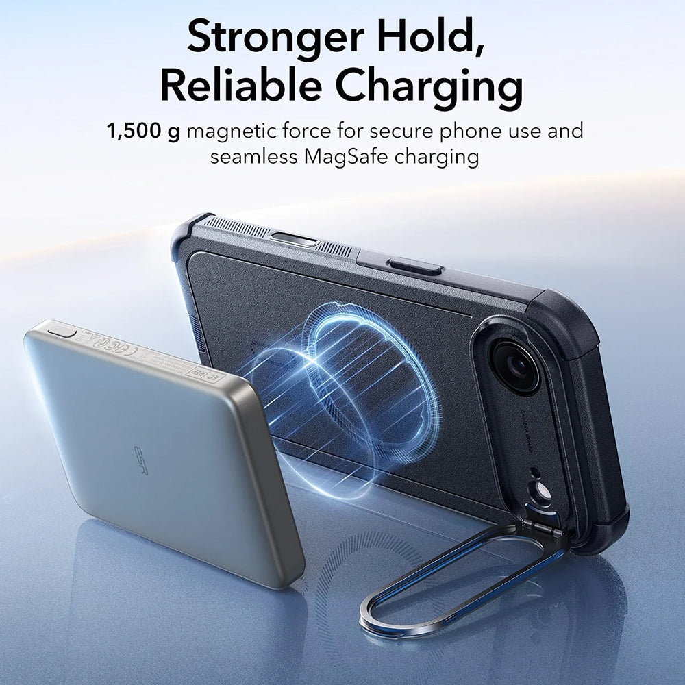 Pouzdro MagSafe pro Apple iPhone 17 Air, ESR, Cyber Armor Kickstand, Černá