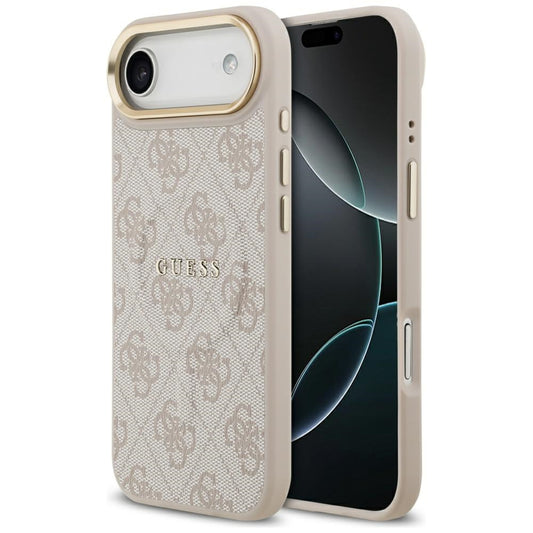 Pouzdro MagSafe pro Apple iPhone 17 Air, Guess, 4G Classic, Růžové
