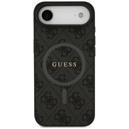 Pouzdro MagSafe pro Apple iPhone 17 Air, Guess, 4G Ring Classic Logo, Černá