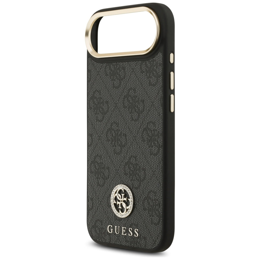 Pouzdro MagSafe pro Apple iPhone 17 Air, Guess, 4G Strass Logo, Černá