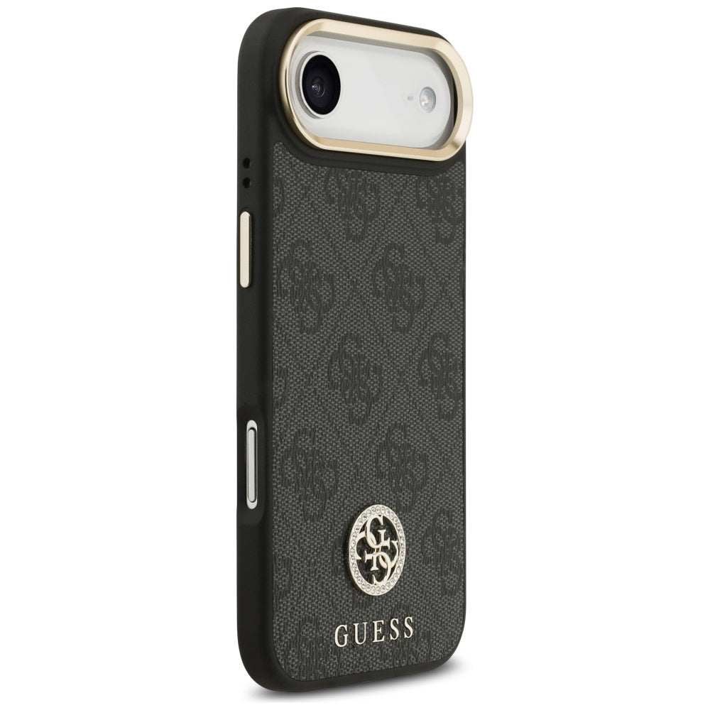 Pouzdro MagSafe pro Apple iPhone 17 Air, Guess, 4G Strass Logo, Černá