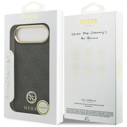Pouzdro MagSafe pro Apple iPhone 17 Air, Guess, 4G Strass Logo, Černá