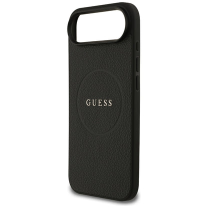 Pouzdro MagSafe pro Apple iPhone 17 Air, Guess, Grained Gold Ring, Černá