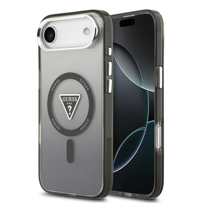 MagSafe Case for Apple iPhone 17 Air, Guess, IML Gradient Triangle Logo, Black