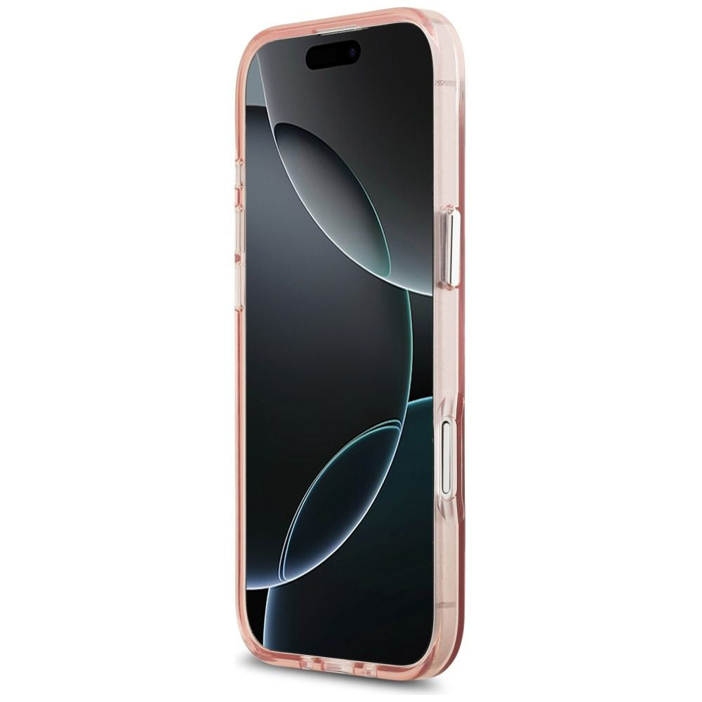 Pouzdro MagSafe pro Apple iPhone 17 Air, Guess, IML Gradient Triangle Logo, Růžové