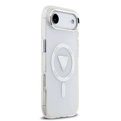 Pouzdro MagSafe pro Apple iPhone 17 Air, Guess, IML Gradient Triangle Logo, Transparentní