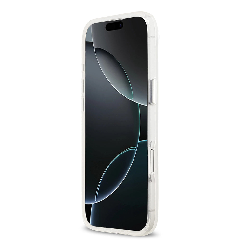 Pouzdro MagSafe pro Apple iPhone 17 Air, Guess, IML Gradient Triangle Logo, Transparentní