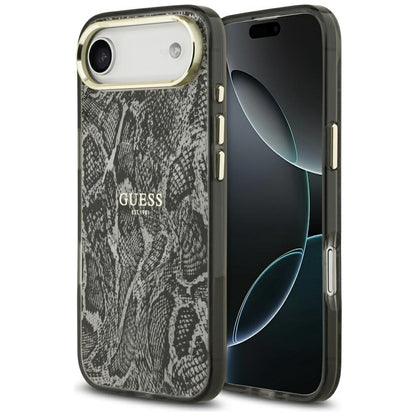 Pouzdro MagSafe pro Apple iPhone 17 Air, Guess, Python Pattern, Černá