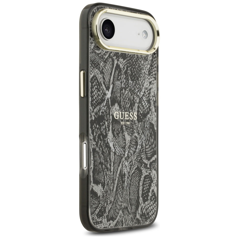 Pouzdro MagSafe pro Apple iPhone 17 Air, Guess, Python Pattern, Černá